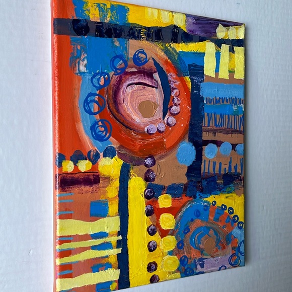 Abstract Acrylic Painting Handmade Wall Art - Picture 1 of 3